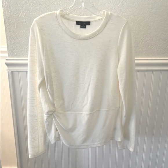 Sanctuary light cream colored long sleeve top - medium - Picture 1 of 5